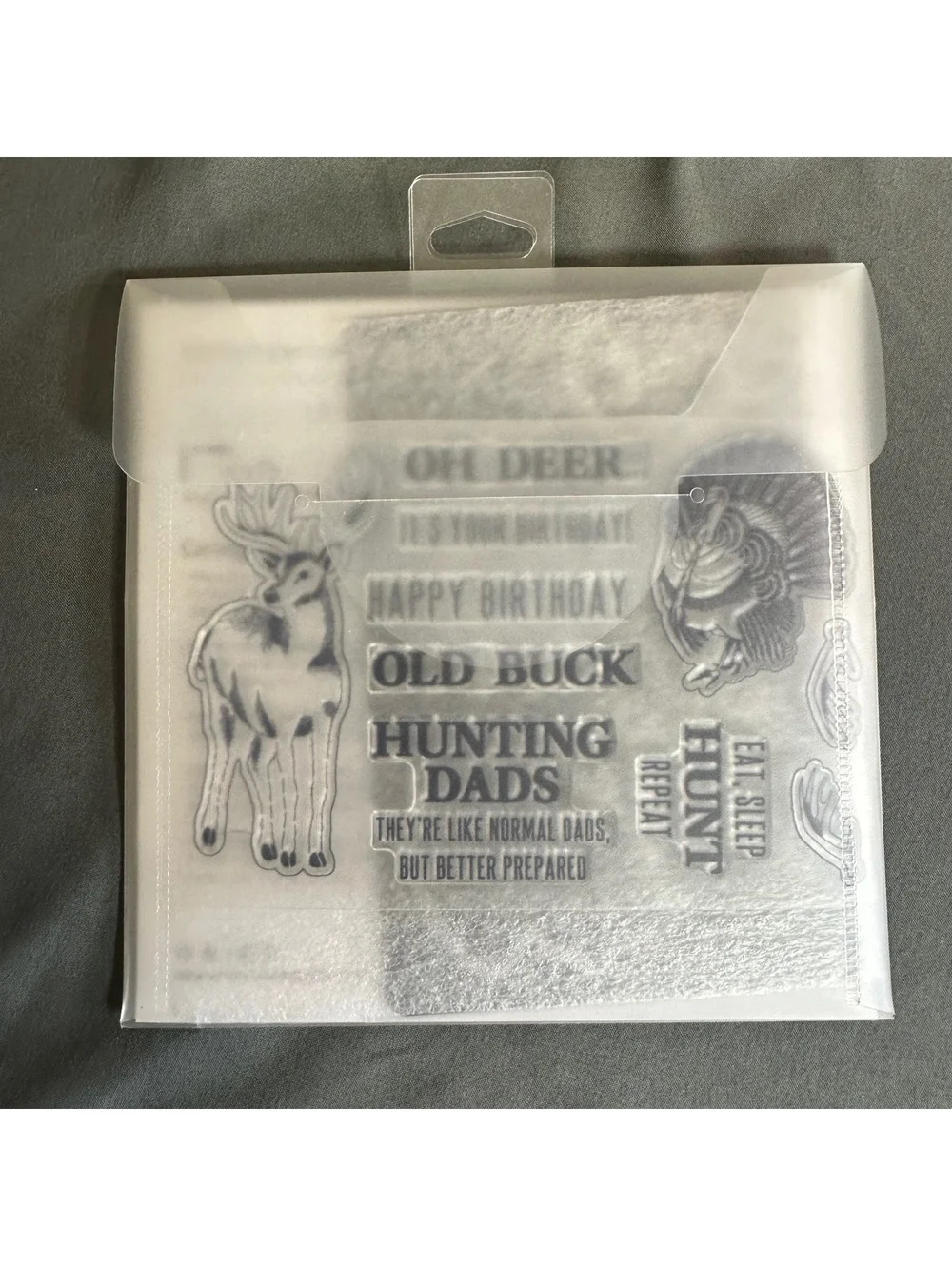 Close To My Heart Z4329 Hunting Dads Acrylic Stamp and Thin Cut Set